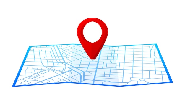 Mapa navegación gps navegación de mapa de búsqueda concepto de seguimiento gps ilustración vectorial