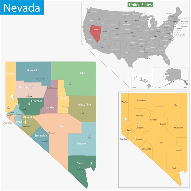 Mapa de Nevada