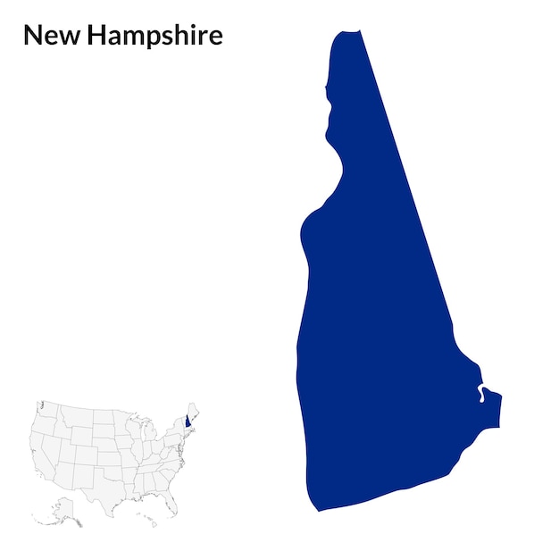 Mapa de New Hampshire Mapa de los Estados Unidos