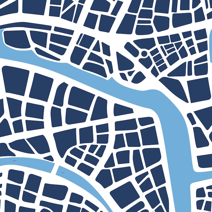 Vector mapa no real simplista