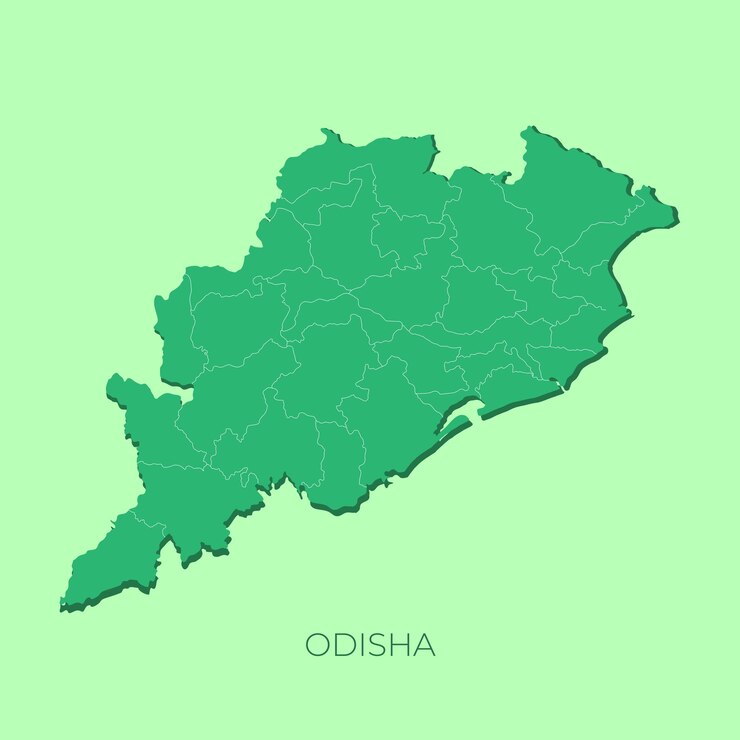 El mapa de Odisha