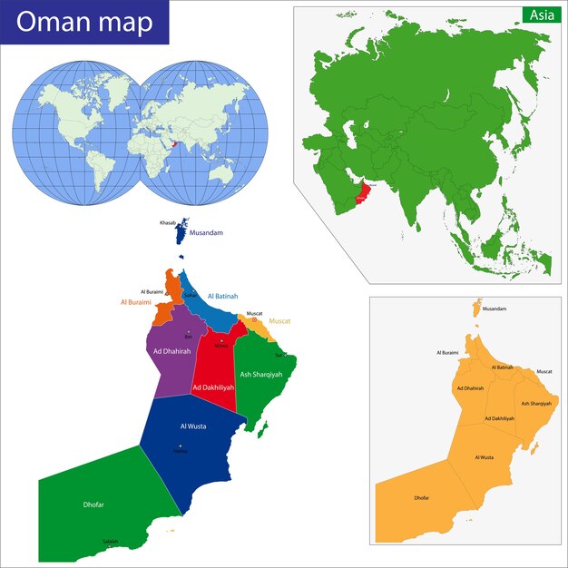 Mapa de Omán