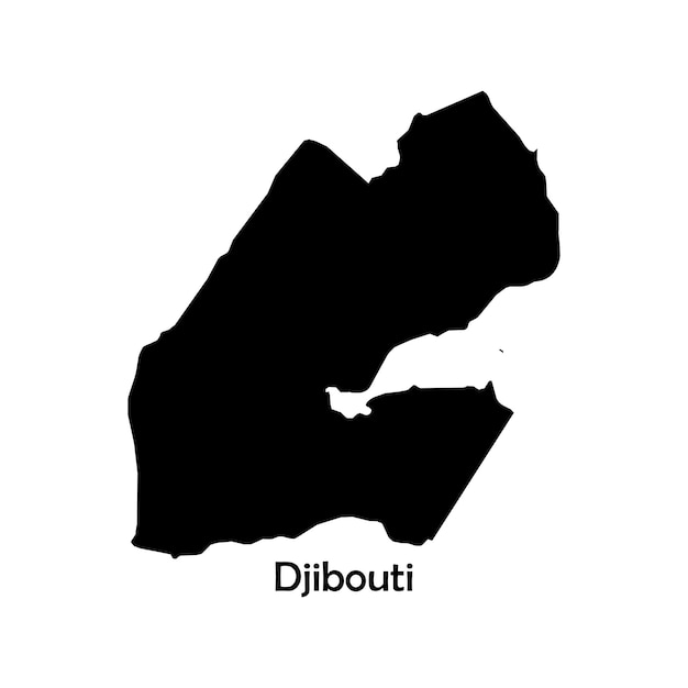 Mapa del país de Djibouti