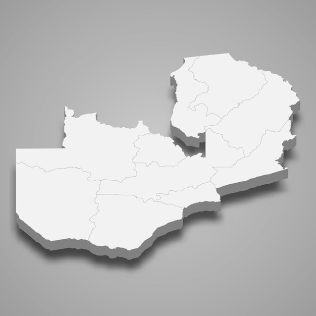 Mapa del país con fronteras de regiones