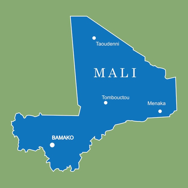 Mapa del país de Malí