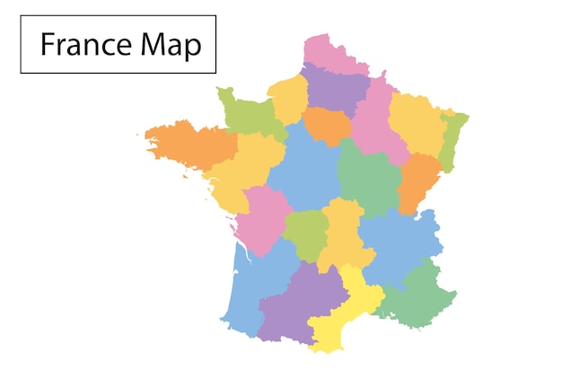 Vector mapa del país con regiones