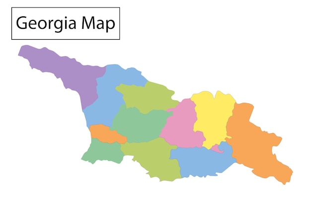 Vector mapa del país con regiones