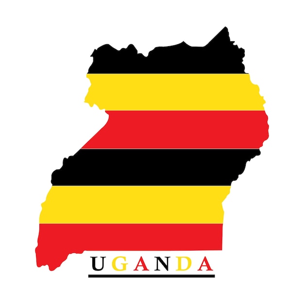 Mapa del país de Uganda