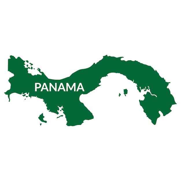Mapa de Panamá en color verde