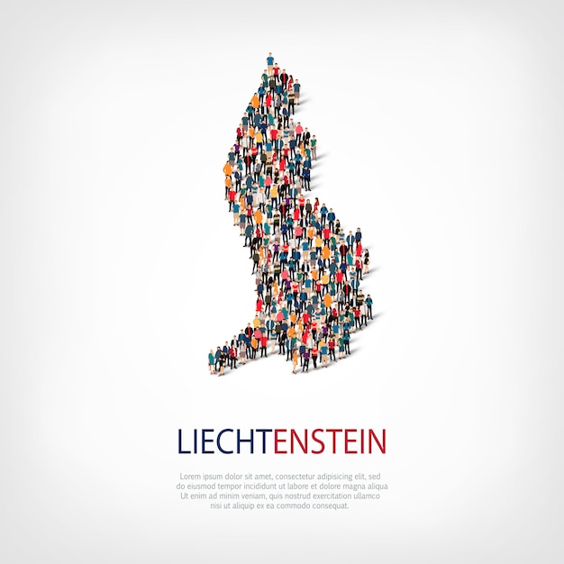Mapa de personas país liechtenstein