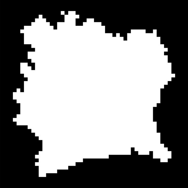 Mapa de píxeles de Costa de Marfil ilustración vectorial