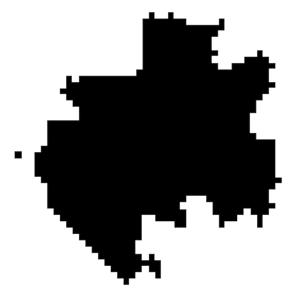 Mapa de píxeles de Gabón ilustración vectorial