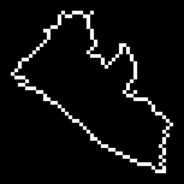 Mapa de píxeles de Liberia ilustración vectorial