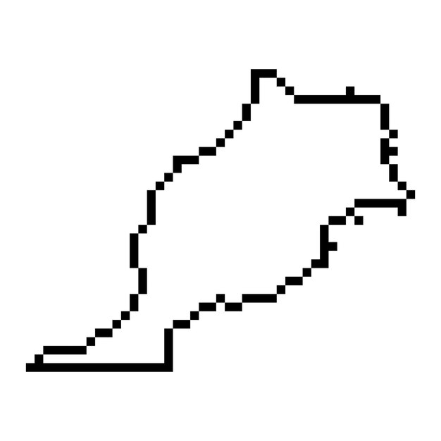 Mapa de píxeles de Marruecos ilustración vectorial