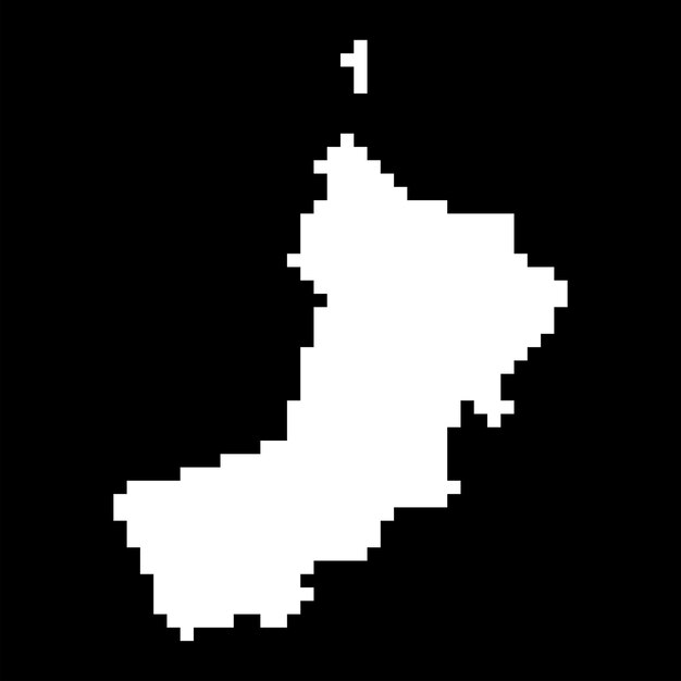 Mapa de píxeles de Omán ilustración vectorial