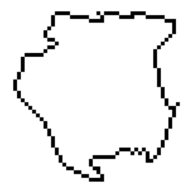 Mapa de píxeles de Surinam ilustración vectorial