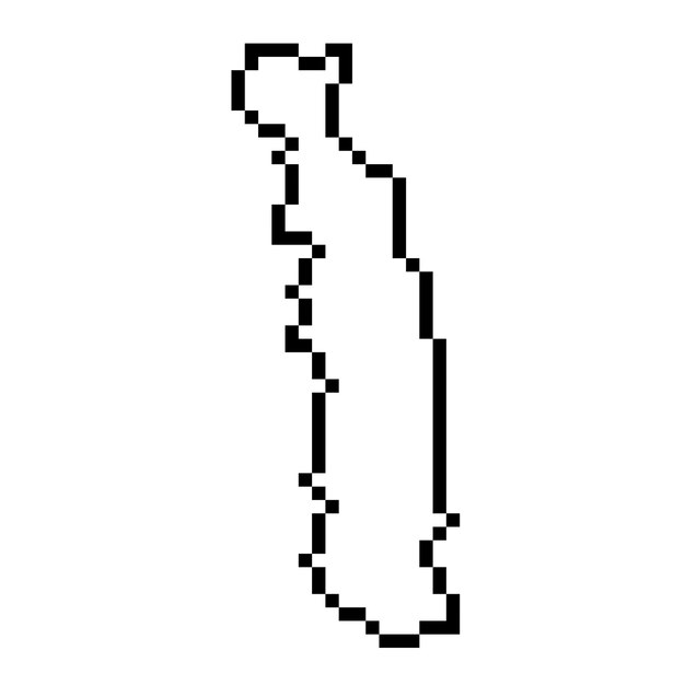 Mapa de píxeles de Togo ilustración vectorial