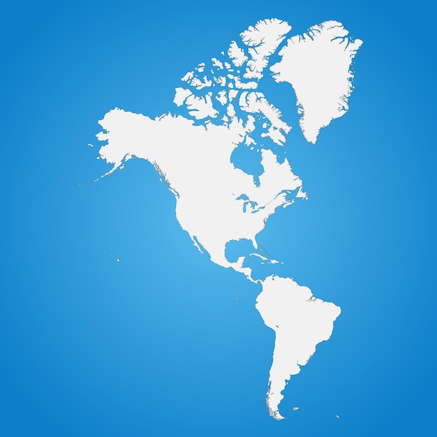 El mapa político detallado del continente de América con fronteras de países. Mapa político muy detallado del mundo.