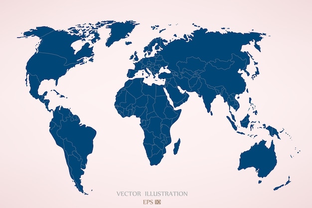 Vector mapa político del mundo