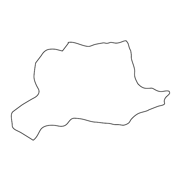 Mapa de la provincia de bayburt divisiones administrativas de turquía ilustración vectorial