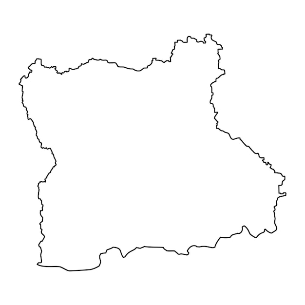 Mapa de la provincia de Blagoevgrad provincia de Bulgaria ilustración vectorial