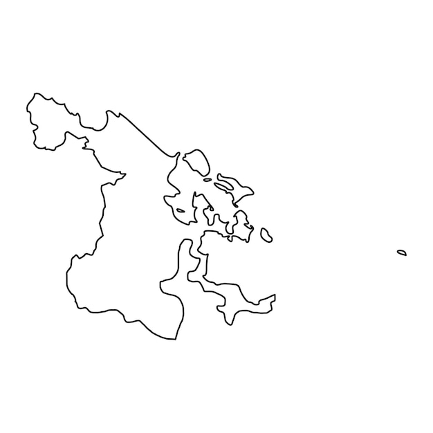 Mapa de la provincia de Bocas del Toro división administrativa de Panamá ilustración vectorial