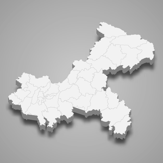 Vector mapa de la provincia de china