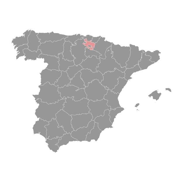Mapa de la provincia de una división administrativa de Araba o Alava de España Ilustración vectorial
