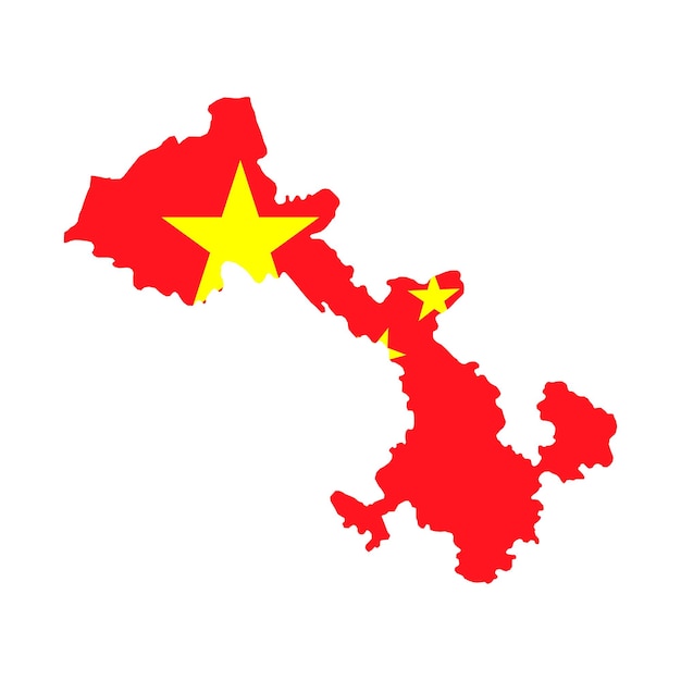 Mapa de la provincia de gansu divisiones administrativas de china ilustración vectorial