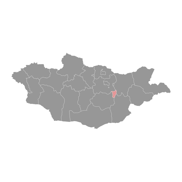 Mapa de la provincia de Govisumber división administrativa de Mongolia Ilustración vectorial