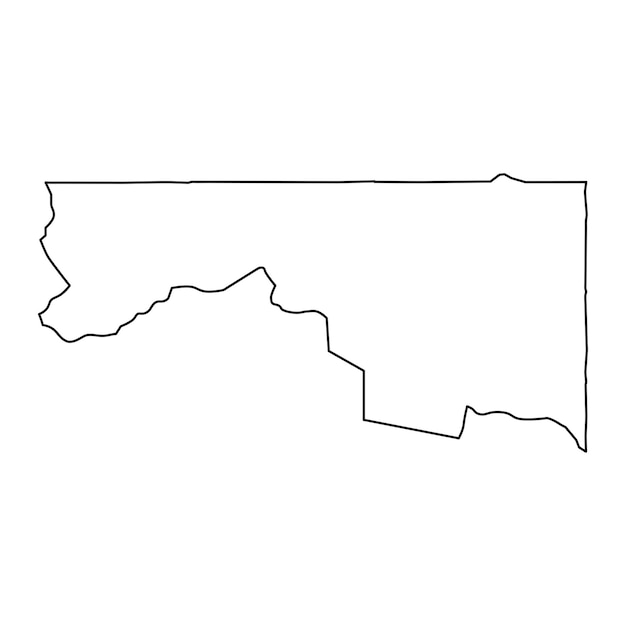 Mapa de la provincia de Kie Ntem división administrativa de Guinea Ecuatorial Ilustración vectorial