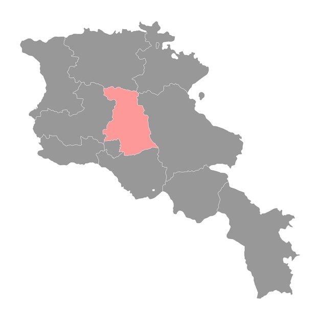 Mapa de la provincia de Kotayk división administrativa de Armenia