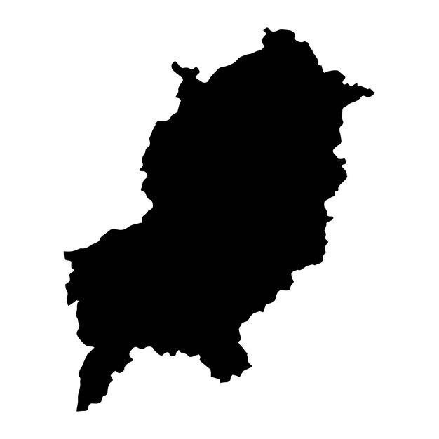 Mapa de la provincia de Luang Prabang división administrativa de la República Democrática Popular Lao Ilustración vectorial