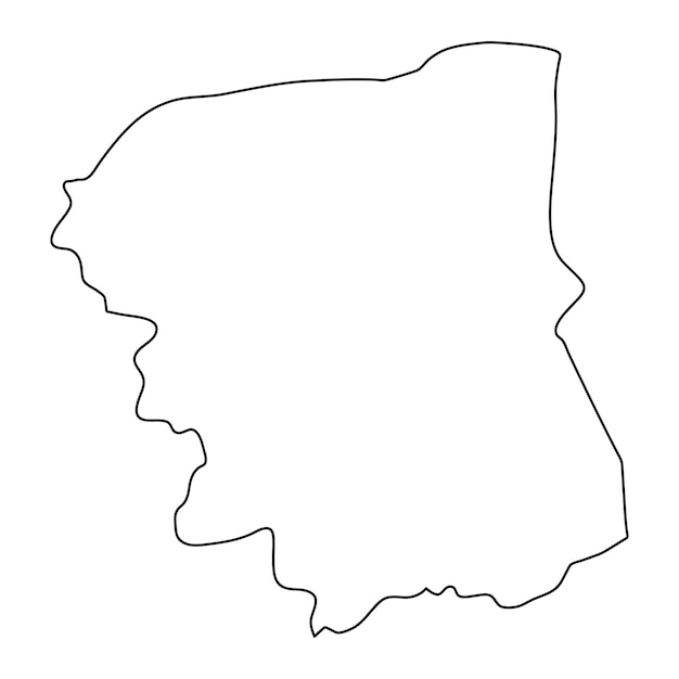 Mapa de la provincia de Nakhon Pathom, división administrativa de Tailandia Ilustración vectorial