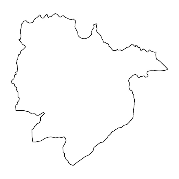 Mapa de la provincia de Preah Vihear y división administrativa de Camboya Ilustración vectorial