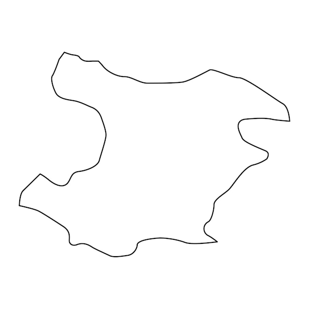 Vector mapa de la provincia de qazvin división administrativa de irán ilustración vectorial