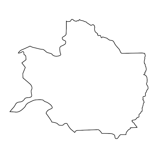 Mapa de la provincia de razavi khorasan división administrativa de irán ilustración vectorial