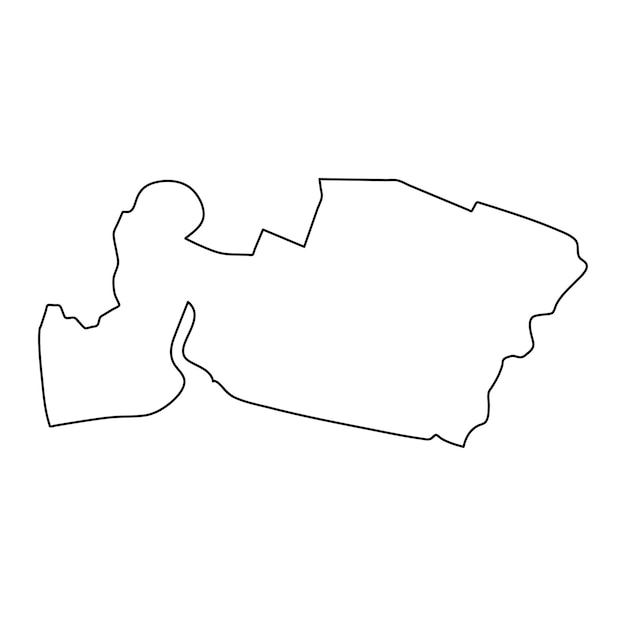 Mapa de la provincia de Samut Prakan, división administrativa de Tailandia Ilustración vectorial