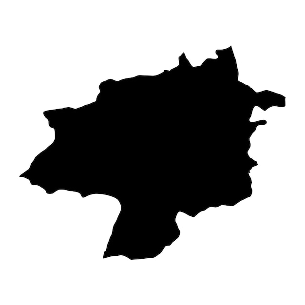 Mapa de la provincia de Sivas divisiones administrativas de Turquía ilustración vectorial
