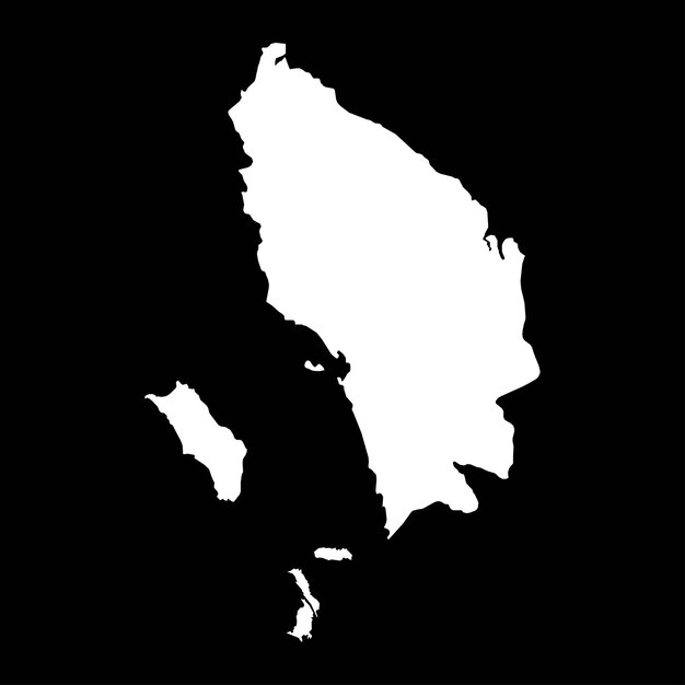 Mapa de la provincia de Sumatra del Norte división administrativa de Indonesia Ilustración vectorial