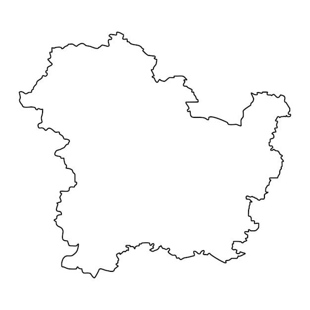 Mapa de la provincia de Targovishte provincia de Bulgaria ilustración vectorial