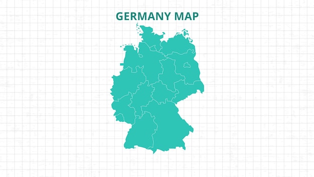Un mapa que destaca Alemania Mapa de Alemania mapa moderno con color gris Hola detallado