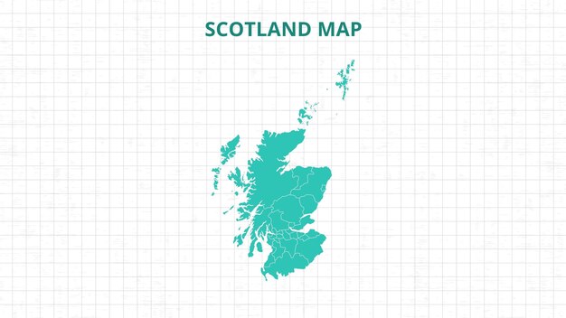 Un mapa que destaca Escocia Mapa de Escocia mapa moderno con el color gris Hola detallado