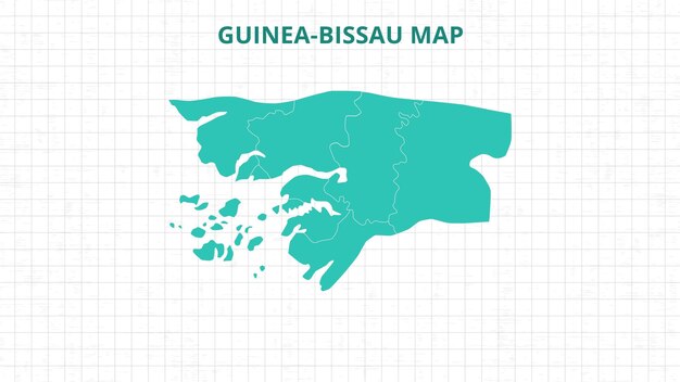 Un mapa que destaca Guinea Bissau Mapa de Guinea Bisau Mapa moderno con el color gris Hi detallado