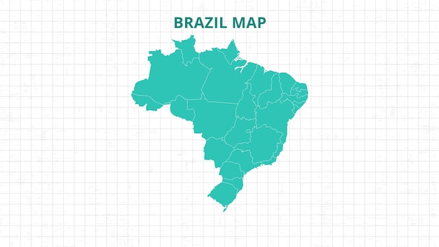Un mapa que destaca el mapa de Brasil El mapa moderno de Brasil con el color gris Hi detallado