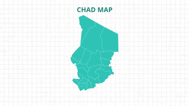 Un mapa que destaca el mapa de Chad el mapa moderno de Chad con el color gris Hi detallado