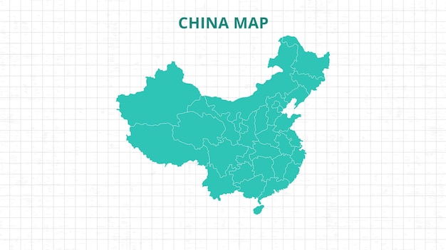 Un mapa que destaca el mapa de China el mapa moderno de China con el color gris Hi detallado