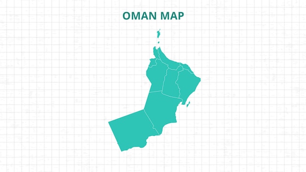 Un mapa que destaca el mapa de Omán el mapa moderno de Omán con el color gris Hi detallado