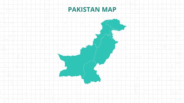 Un mapa que destaca el mapa de Pakistán el mapa moderno de Pakistán con el color gris Hi detallado