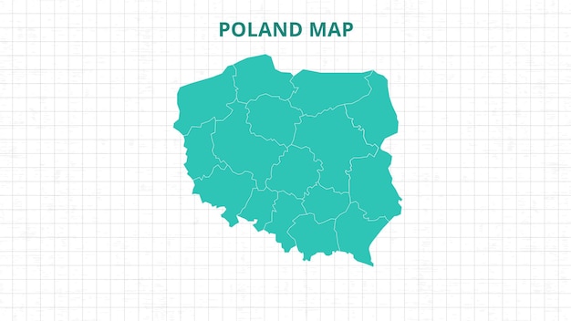 Un mapa que destaca el mapa de Polonia El mapa moderno de Polonia con el color gris Hi detallado